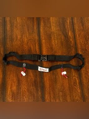 FuelBelt Black Running Triathlon Belt with Pull-Tabs for Race Number